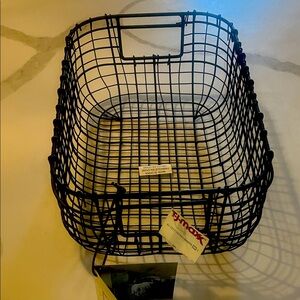 NWT T.J.Maxx Black Wire Grid Basket - Open Metal Storage 11"x8"x5"
